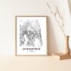 Eleville Unframed Jacksonville Florida City View Abstract Road Modern Map Art Print Poster Wall Office Home Decor Minimalist Line Art Hometown wgn354 - Image 5