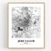 Eleville Unframed Jerusalem Israel City View Abstract Road Modern Map Art Print Poster Wall Office Home Decor Minimalist Line Art Hometown wgn356 - Image 4