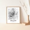 Eleville Unframed Jerusalem Israel City View Abstract Road Modern Map Art Print Poster Wall Office Home Decor Minimalist Line Art Hometown wgn356 - Image 5