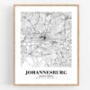 Eleville Unframed Johannesburg South Africa City View Abstract Road Modern Map Art Print Poster Wall Office Home Decor Minimalist Line Art Hometown wgn357 - Image 4