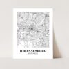 Eleville Unframed Johannesburg South Africa City View Abstract Road Modern Map Art Print Poster Wall Office Home Decor Minimalist Line Art Hometown wgn357 - Image 3