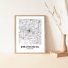 Eleville Unframed Johannesburg South Africa City View Abstract Road Modern Map Art Print Poster Wall Office Home Decor Minimalist Line Art Hometown wgn357 - Image 5