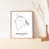 Eleville Unframed Kailua-Kona Hawaii City View Abstract Road Modern Map Art Print Poster Wall Office Home Decor Minimalist Line Art Hometown wgn358 - Image 5
