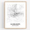 Eleville Unframed Kamloops British Columbia City View Abstract Road Modern Map Art Print Poster Wall Office Home Decor Minimalist Line Art Hometown wgn359 - Image 4