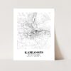 Eleville Unframed Kamloops British Columbia City View Abstract Road Modern Map Art Print Poster Wall Office Home Decor Minimalist Line Art Hometown wgn359 - Image 3