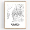 Eleville Unframed Kelowna British Columbia City View Abstract Road Modern Map Art Print Poster Wall Office Home Decor Minimalist Line Art Hometown wgn362 - Image 4