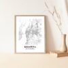 Eleville Unframed Kelowna British Columbia City View Abstract Road Modern Map Art Print Poster Wall Office Home Decor Minimalist Line Art Hometown wgn362 - Image 5