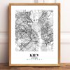 Eleville Unframed Kiev Ukraine City View Abstract Road Modern Map Art Print Poster Wall Office Home Decor Minimalist Line Art Hometown wgn363 - Image 2