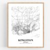 Eleville Unframed Kingston Ontario City View Abstract Road Modern Map Art Print Poster Wall Office Home Decor Minimalist Line Art Hometown wgn365 - Image 4