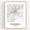 Eleville Unframed Knoxville Tennessee City View Abstract Road Modern Map Art Print Poster Wall Office Home Decor Minimalist Line Art Hometown wgn366 - Image 4