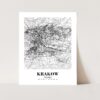 Eleville Unframed Krakow Poland City View Abstract Road Modern Map Art Print Poster Wall Office Home Decor Minimalist Line Art Hometown wgn367 - Image 3