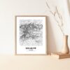 Eleville Unframed Krakow Poland City View Abstract Road Modern Map Art Print Poster Wall Office Home Decor Minimalist Line Art Hometown wgn367 - Image 5