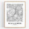 Eleville Unframed Kuala Lumpur Malaysia City View Abstract Road Modern Map Art Print Poster Wall Office Home Decor Minimalist Line Art Hometown wgn368 - Image 4