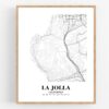 Eleville Unframed La Jolla California City View Abstract Road Modern Map Art Print Poster Wall Office Home Decor Minimalist Line Art Hometown wgn369 - Image 4