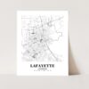 Eleville Unframed Lafayette Louisiana City View Abstract Road Modern Map Art Print Poster Wall Office Home Decor Minimalist Line Art Hometown wgn370 - Image 3