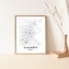 Eleville Unframed Lafayette Louisiana City View Abstract Road Modern Map Art Print Poster Wall Office Home Decor Minimalist Line Art Hometown wgn370 - Image 5
