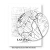 Eleville Unframed Lafayette Louisiana City View Abstract Road Modern Map Art Print Poster Wall Office Home Decor Minimalist Line Art Hometown wgn370 - Image 8