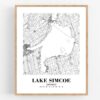 Eleville Unframed Lake Simcoe Ontario City View Abstract Road Modern Map Art Print Poster Wall Office Home Decor Minimalist Line Art Hometown wgn371 - Image 4