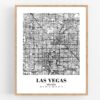Eleville Unframed Las Vegas Nevada City View Abstract Road Modern Map Art Print Poster Wall Office Home Decor Minimalist Line Art Hometown wgn372 - Image 4