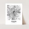 Eleville Unframed Leipzig Germany City View Abstract Road Modern Map Art Print Poster Wall Office Home Decor Minimalist Line Art Hometown wgn374 - Image 3