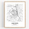 Eleville Unframed Leuven Belgium City View Abstract Road Modern Map Art Print Poster Wall Office Home Decor Minimalist Line Art Hometown wgn375 - Image 4