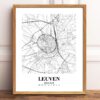 Eleville Unframed Leuven Belgium City View Abstract Road Modern Map Art Print Poster Wall Office Home Decor Minimalist Line Art Hometown wgn375 - Image 2