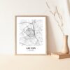 Eleville Unframed Leuven Belgium City View Abstract Road Modern Map Art Print Poster Wall Office Home Decor Minimalist Line Art Hometown wgn375 - Image 5
