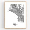 Eleville Unframed Lima Peru City View Abstract Road Modern Map Art Print Poster Wall Office Home Decor Minimalist Line Art Hometown wgn377 - Image 4