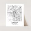 Eleville Unframed Lincoln Nebraska City View Abstract Road Modern Map Art Print Poster Wall Office Home Decor Minimalist Line Art Hometown wgn378 - Image 3