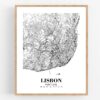 Eleville Unframed Lisbon Portugal City View Abstract Road Modern Map Art Print Poster Wall Office Home Decor Minimalist Line Art Hometown wgn379 - Image 4