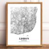 Eleville Unframed Lisbon Portugal City View Abstract Road Modern Map Art Print Poster Wall Office Home Decor Minimalist Line Art Hometown wgn379 - Image 2