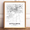 Eleville Unframed Little Rock Arkansas City View Abstract Road Modern Map Art Print Poster Wall Office Home Decor Minimalist Line Art Hometown wgn380 - Image 2