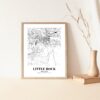 Eleville Unframed Little Rock Arkansas City View Abstract Road Modern Map Art Print Poster Wall Office Home Decor Minimalist Line Art Hometown wgn380 - Image 5