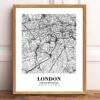 Eleville Unframed London United Kingdom City View Abstract Road Modern Map Art Print Poster Wall Office Home Decor Minimalist Line Art Hometown wgn384 - Image 2