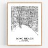 Eleville Unframed Long Beach California City View Abstract Road Modern Map Art Print Poster Wall Office Home Decor Minimalist Line Art Hometown wgn385 - Image 4