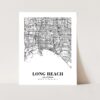 Eleville Unframed Long Beach California City View Abstract Road Modern Map Art Print Poster Wall Office Home Decor Minimalist Line Art Hometown wgn385 - Image 3