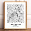Eleville Unframed Los Angeles California City View Abstract Road Modern Map Art Print Poster Wall Office Home Decor Minimalist Line Art Hometown wgn387 - Image 2