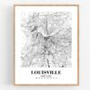 Eleville Unframed Louisville Kentucky City View Abstract Road Modern Map Art Print Poster Wall Office Home Decor Minimalist Line Art Hometown wgn388 - Image 4