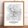 Eleville Unframed Louisville Kentucky City View Abstract Road Modern Map Art Print Poster Wall Office Home Decor Minimalist Line Art Hometown wgn388 - Image 2