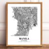 Eleville Unframed Manila Philippines City View Abstract Road Modern Map Art Print Poster Wall Office Home Decor Minimalist Line Art Hometown wgn394 - Image 2