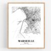Eleville Unframed Marseille France City View Abstract Road Modern Map Art Print Poster Wall Office Home Decor Minimalist Line Art Hometown wgn396 - Image 4