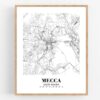 Eleville Unframed Mecca Saudi Arabia City View Abstract Road Modern Map Art Print Poster Wall Office Home Decor Minimalist Line Art Hometown wgn398 - Image 4