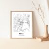 Eleville Unframed Mecca Saudi Arabia City View Abstract Road Modern Map Art Print Poster Wall Office Home Decor Minimalist Line Art Hometown wgn398 - Image 5