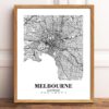 Eleville Unframed Melbourne Australia City View Abstract Road Modern Map Art Print Poster Wall Office Home Decor Minimalist Line Art Hometown wgn400 - Image 2