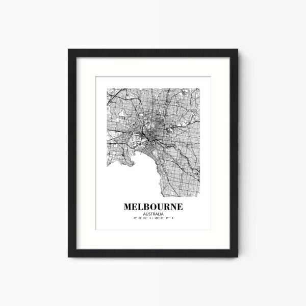 Eleville Unframed Melbourne Australia City View Abstract Road Modern Map Art Print Poster Wall Office Home Decor Minimalist Line Art Hometown wgn400