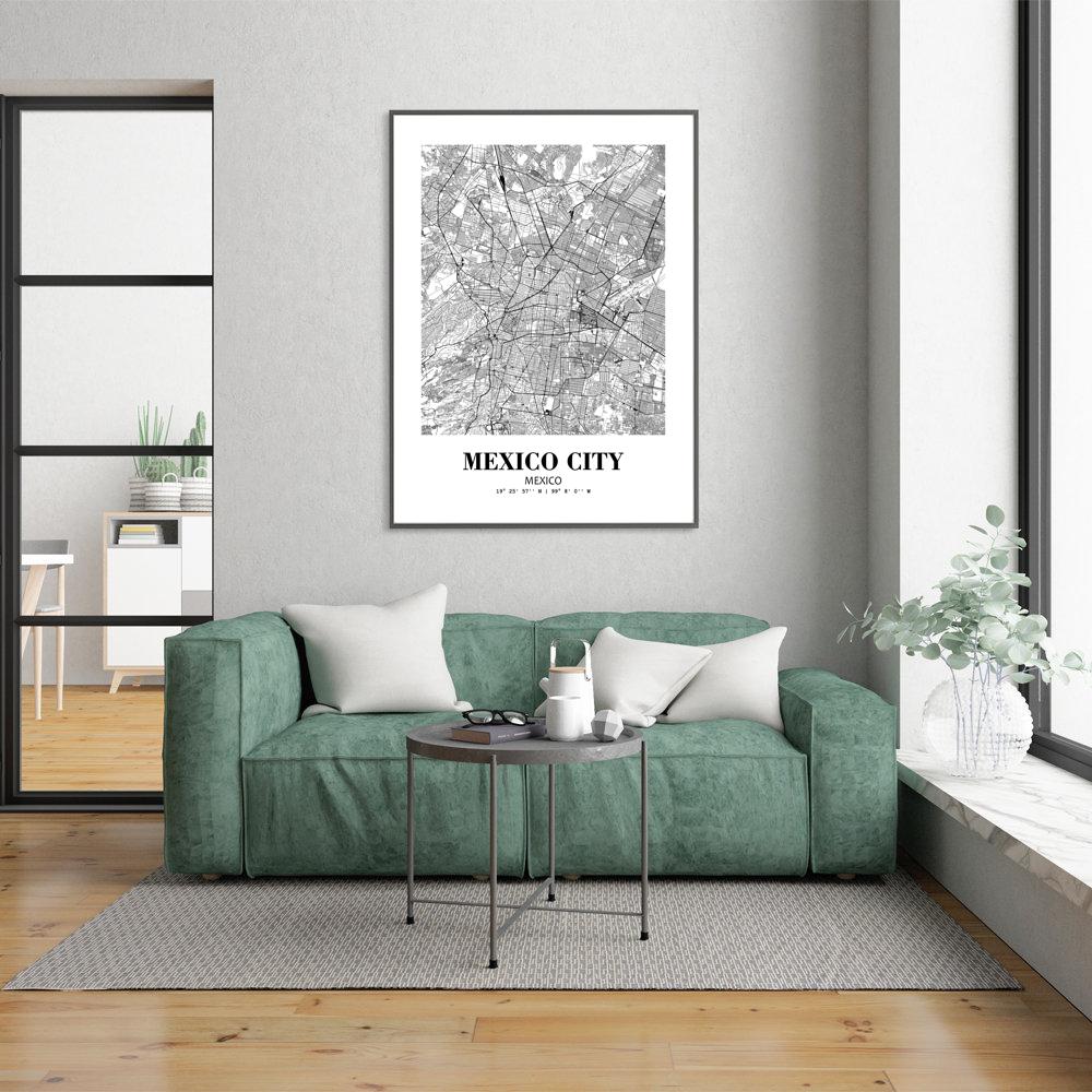 Eleville Unframed Mexico City Mexico City View Abstract Road Modern Map Art Print Poster Wall Office Home Decor Minimalist Line Art Hometown wgn402 - Image 7