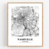 Eleville Unframed Nashville Tennessee City View Abstract Road Modern Map Art Print Poster Wall Office Home Decor Minimalist Line Art Hometown wgn417 - Image 4