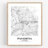 Eleville Unframed Pasadena California City View Abstract Road Modern Map Art Print Poster Wall Office Home Decor Minimalist Line Art Hometown wgn443 - Image 4