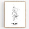 Eleville Unframed Phuket Thailand City View Abstract Road Modern Map Art Print Poster Wall Office Home Decor Minimalist Line Art Hometown wgn450 - Image 4