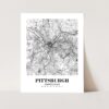 Eleville Unframed Pittsburgh Pennsylvania City View Abstract Road Modern Map Art Print Poster Wall Office Home Decor Minimalist Line Art Hometown wgn451 - Image 3